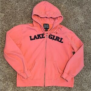 Lake Girl Pink Full Zip Sweatshirt